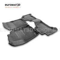 Текстильные 3D коврики Euromat3D Business в салон для Lexus GX460 (2010-2014) № EMC3D-005115G Серые