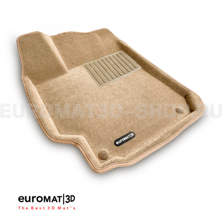 Текстильные 3D коврики Euromat3D Business в салон для Toyota Camry V50 (2011-2017) № EMC3D-005104T Бежевые