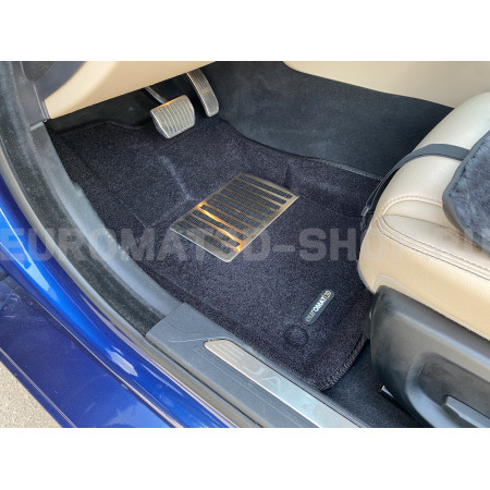 Текстильные 3D коврики Euromat3D Lux в салон для Jaguar XE (2016-) № EM3D-002752