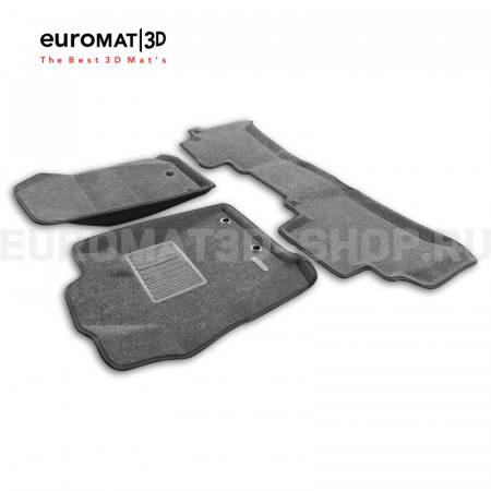 Текстильные 3D коврики Euromat3D Business в салон для Lexus LX570 / LX450D (2012-2021) № EMC3D-005140G Серые