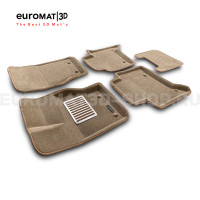 Текстильные 3D коврики Euromat3D Lux в салон для Land Rover Discovery V (2017-) № EM3D-003102T Бежевый