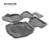 Текстильные 3D коврики Euromat3D Business в салон для Volvo S 80 (2006-) № EMC3D-005507G Серые