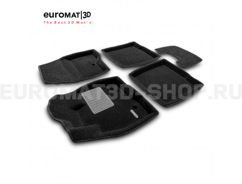 Текстильные 3D коврики Euromat3D Premium в салон для Ford Explorer (2015-) № EMPR3D-002217