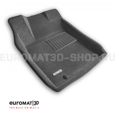 Текстильные 3D коврики Euromat3D Business в салон для Kia Ceed (2018-) № EMC3D-002902G Серые