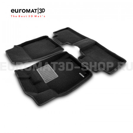 Текстильные 3D коврики Euromat3D Business в салон для Geely Atlas (2018-2022) № EMC3D-001400