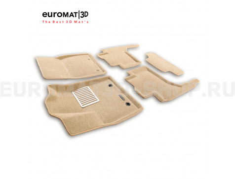 Текстильные 3D коврики Euromat3D Lux в салон для Toyota Land Cruiser 300 (2021-) № EM3D-005109T Бежевые Текстильные 3D коврики Euromat3D Lux в салон для Toyota Land Cruiser 300 (2021-) № EM3D-005109T Бежевые