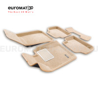 Текстильные 3D коврики Euromat3D Lux в салон для Bmw 3 (E90) (2007-2010) № EM3D-001208T Бежевые
