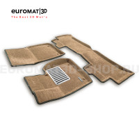 Текстильные 3D коврики Euromat3D Lux в салон для Land Rover Range Rover Vogue (2002-2012) № EM3D-003105R Коричневые