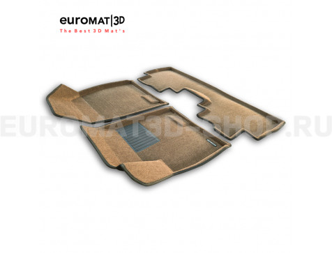 Текстильные 3D коврики Euromat3D Business в салон для Soueast S07 (2024-) № EMC3D-000022R Коричневые